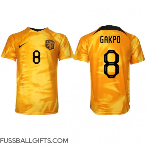 Niederlande Cody Gakpo #8 Fußballbekleidung Heimtrikot WM 2022 Kurzarm